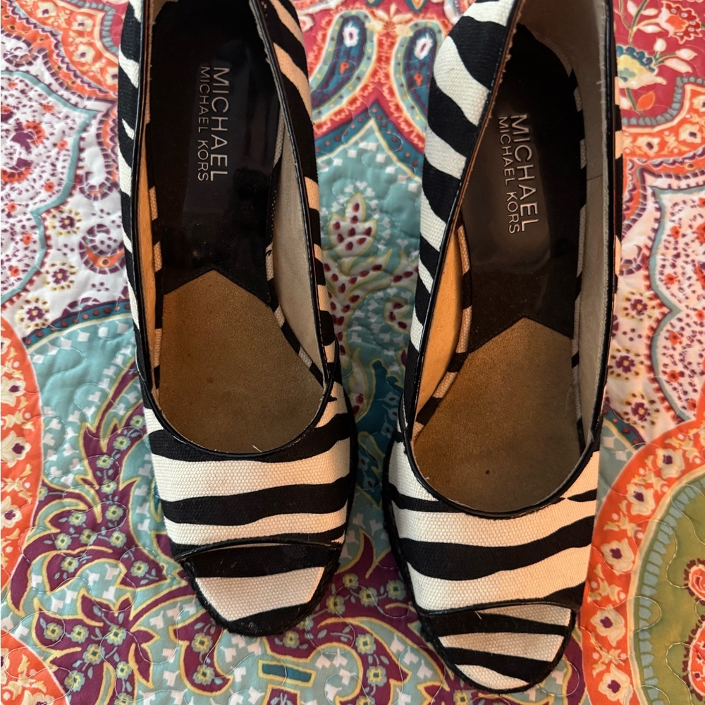 Michael Kors Zebra Stripe Heels